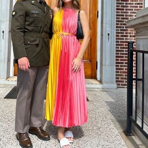 Pink and yellow dress